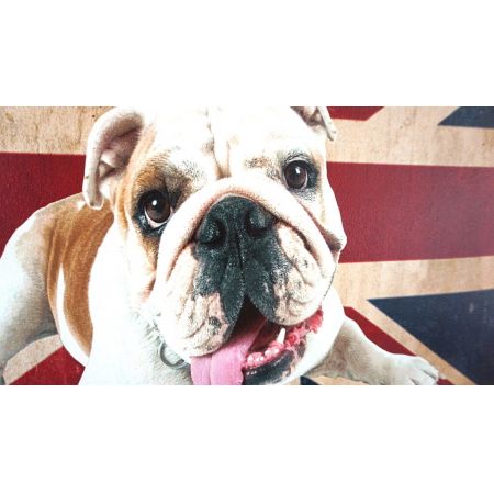 Oeldruck Very British  Hund  Englische flagge