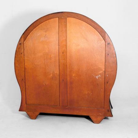 Originale Art déco Vitrine, Nussbaum, ca. 1930, Vitrinenschrank, Bücherschrank,