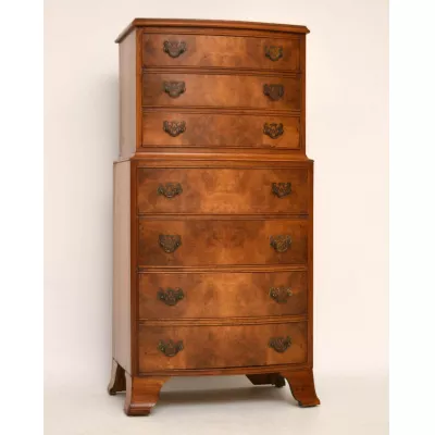 Georgean Style Burr Walnut Chest on Chest