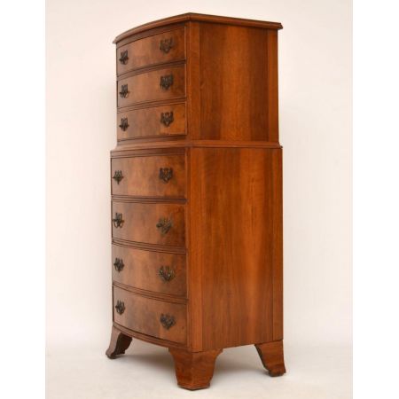 Georgean Style Burr Walnut Chest on Chest