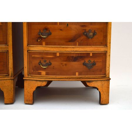 Pair of Antique Georgian Style Yew Wood Chests