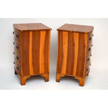 Pair of Antique Georgian Style Yew Wood Chests