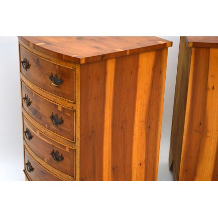 Pair of Antique Georgian Style Yew Wood Chests