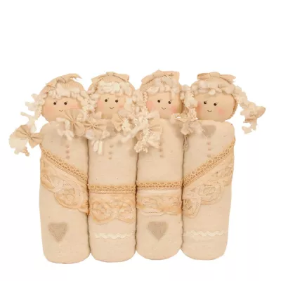 Clayre & Eef Untersetzer girl ivory 19*20,5 cm
