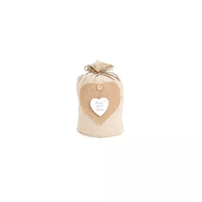 Clayre & Eef Türstopper Home Sweet Home Landhaus Stoff creme Herzchen 13 x 22 cm