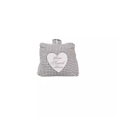 Clayre & Eef Shabby Chic Türstopper ~ HOME SWEET HOME ~ grau / weiß kariert