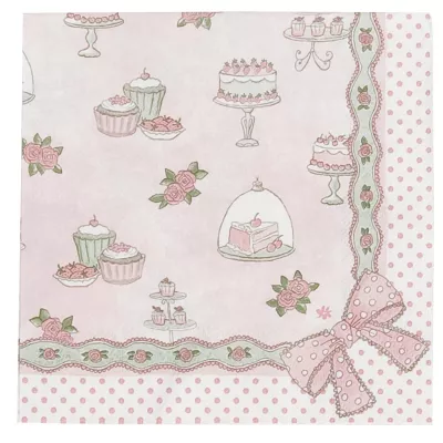 Clayre & Eef 20 Papierservietten 33 x 33 cm Cupcake