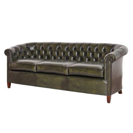Chesterfield "Diana" Dreisitzer in Birch Antique Olive