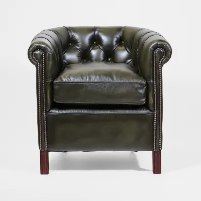 Chesterfield Ledersessel, Original englischer Diana Sessel