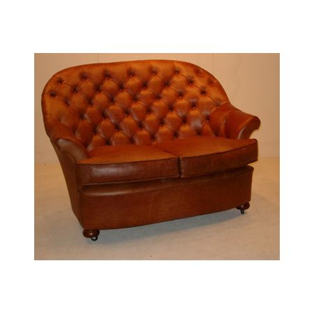 "Donington" original Chesterfield Leder Sofa 3-Sitzer