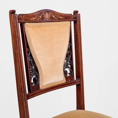 Edwardianische Sitzgruppe – Antikes Sofa mit 2 Stühlen, England um 1900