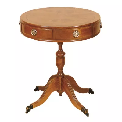 "Drum Table 2 Drawer" runder Beistelltisch mit Schubladen