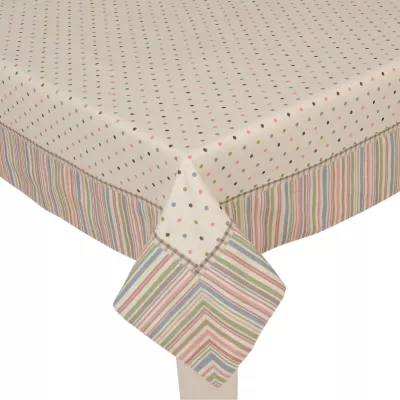 Clayre & Eef Schöne Tischdecke mit bunten Punkten 100*100cm