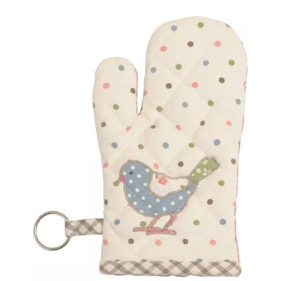 Clayre & Eef Schöner Ofenhandschuh, Vogelmotiv