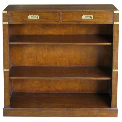 Regal im Marine-Stil aus Holz - 2 Regalböden, 2 Schubladen