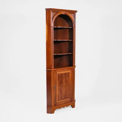 Antique Corner Cupboard in Yew