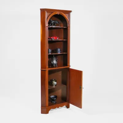 Antique Corner Cupboard in Yew