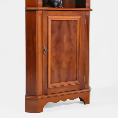 Antique Corner Cupboard in Yew