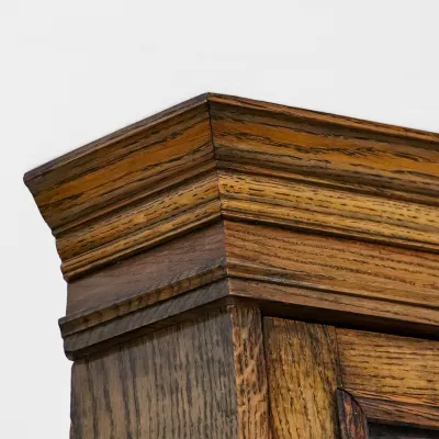 Antique Victorian Oak Corner Cabinet