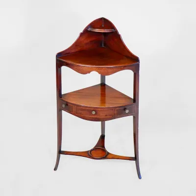 Antique Mahogany Corner Cupboard