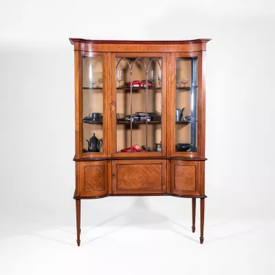 Antike Edwardian Mahagoni Vitrine, ca. 1900 – Hochwertiges Display Cabinet im englischen Stil, antike Vitrine, edwardian Showcase