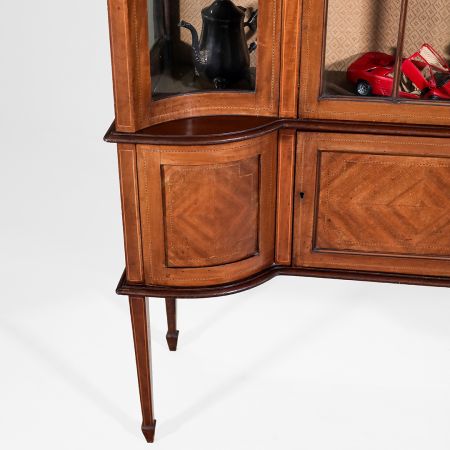 Antike Mahagoni Vitrine Edwardian Epoche um ca. 1900