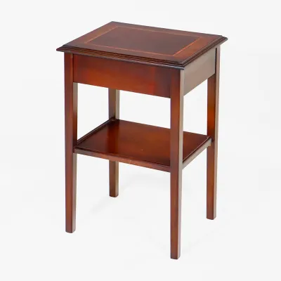 Mahagoni Beistelltisch mit Schublade im traditionellen englischen Stil