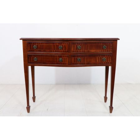 Englischer Serpentine Table, 4 Schubladen - in Mahagoni, Eibe u. mehr erhältlich