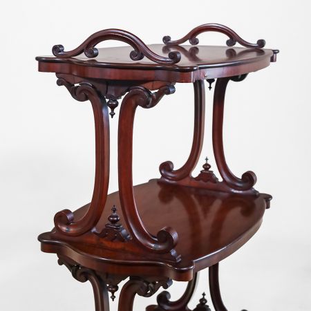 2x Victorian Whatnot Flame Mahogany