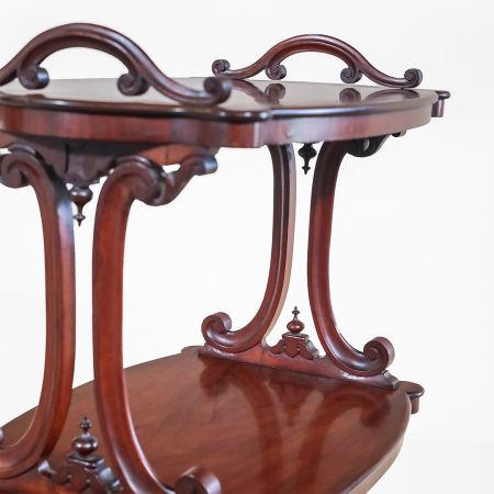 2x Victorian Whatnot Flame Mahogany