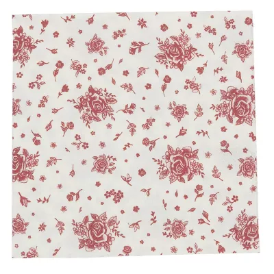 Clayre & Eef 20 Papierservietten Flowers All Over - Rot 33 x 33 cm