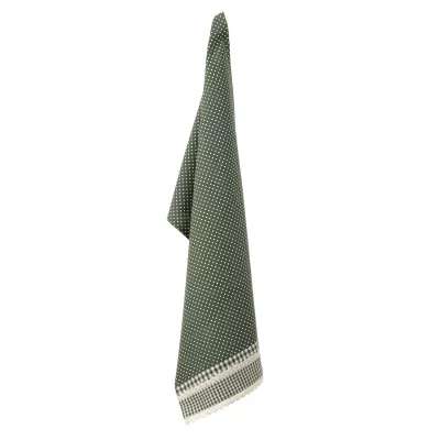 Clayre & Eef Küchentuch 50*85 grün Flower Basket