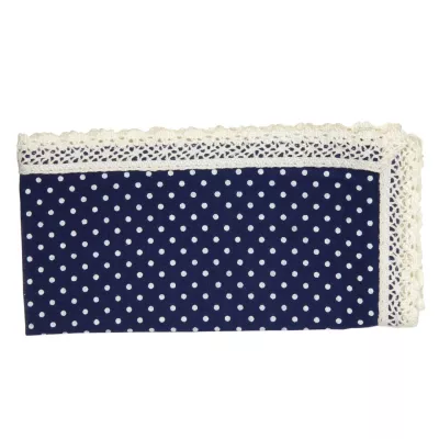 Clayre & Eef Servietten "Flower Basket" Blau 6 Stück Flower Basket