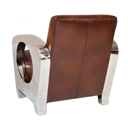 "Club Sydney inox" Clubsessel Braun