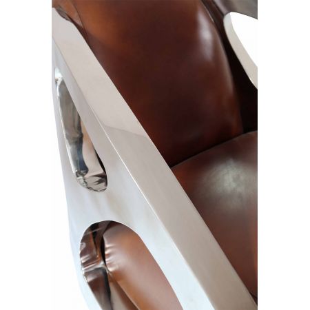 "Inox Speed" Clubsessel Vintage Leder
