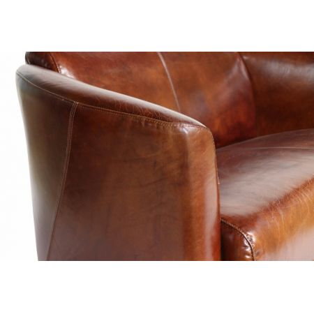 Klassisches Ledersofa Echtleder 2-Sitzer Sofa Vintage original