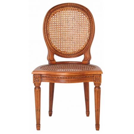 Französischer klassischer Holzstuhl Eichenstuhl Massivholz Retro Vintage