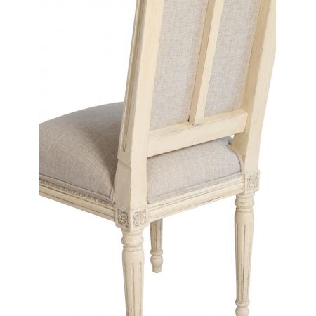 Retro Vintage Massivholz Küchenstuhl Holzstuhl Esszimmerstuhl Canvas Stoff Stuhl