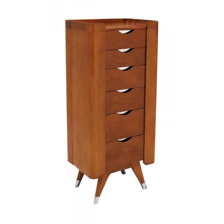 Nussbaum Massivholz Kommode Schrank Retro Vintage Art Deco