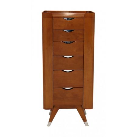 Nussbaum Massivholz Kommode Schrank Retro Vintage Art Deco