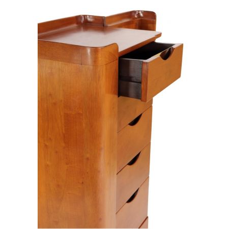 Nussbaum Massivholz Kommode Schrank Retro Vintage Art Deco