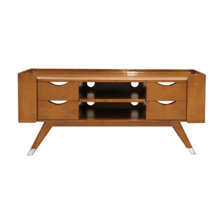 Massivholz Nussbaum Schrank Sideboard Retro Vintage Art Deco