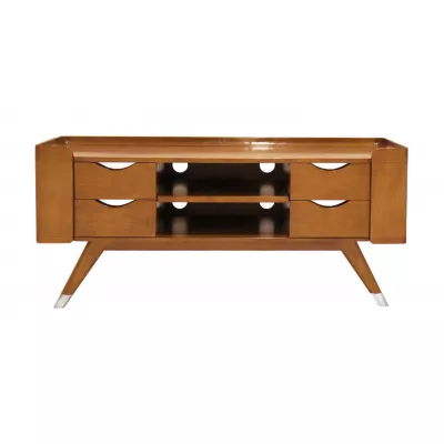 Massivholz Nussbaum Schrank Sideboard Retro Vintage Art Deco