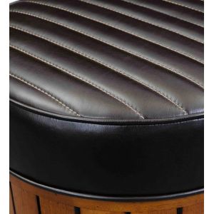 Massivholz Nussbaum Hocker Lederhocker Echtleder klassisch französisch