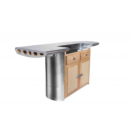 Art Déco "D. Clipper" Alu Wing Bar Holz Blank