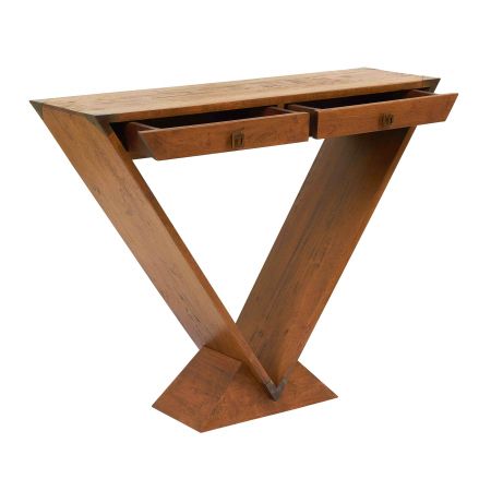 "Delta" Kommode im Campaign-Design aus Holz Natur