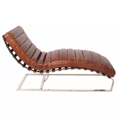 Klassischer Art Deko Chrom Chaise longue