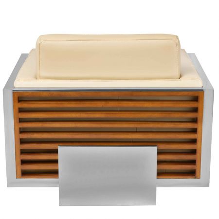 "Napoli" Art Deco Ledersessel Leder Beige