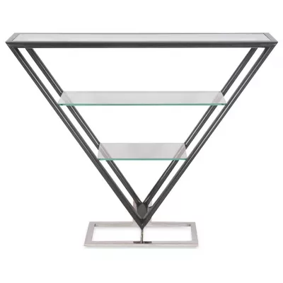 Delta Etagere Iso Inox Glas Schwarz