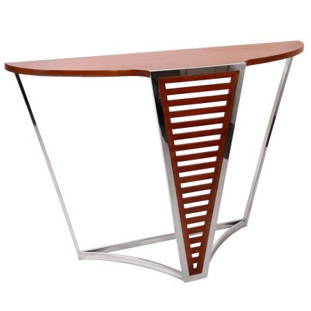 Brunei Etagere Inox Glas Mahagoni